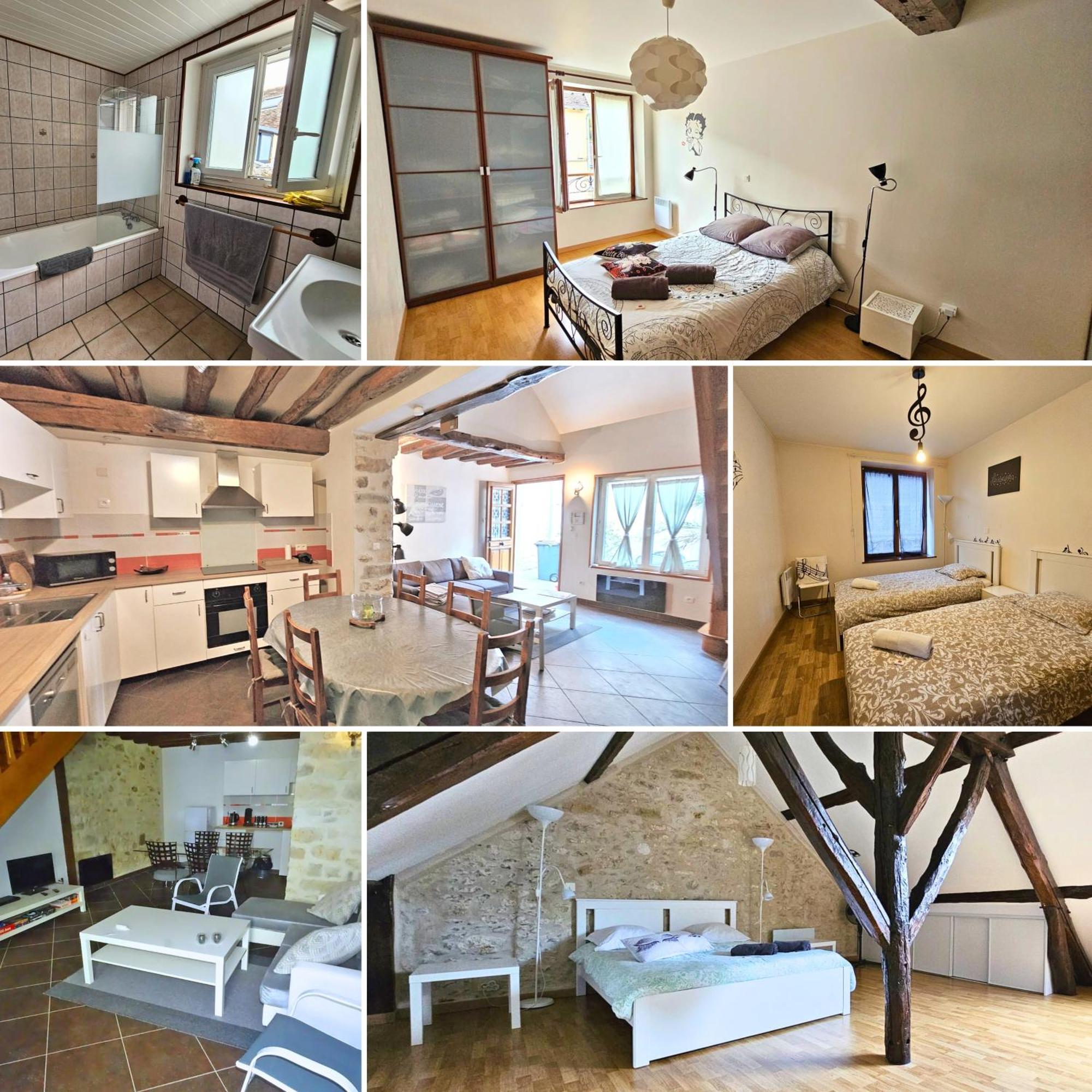 Triplex Sisley - Maison Atypique Avec Cour Exterieure Moret-sur-Loing Exterior photo